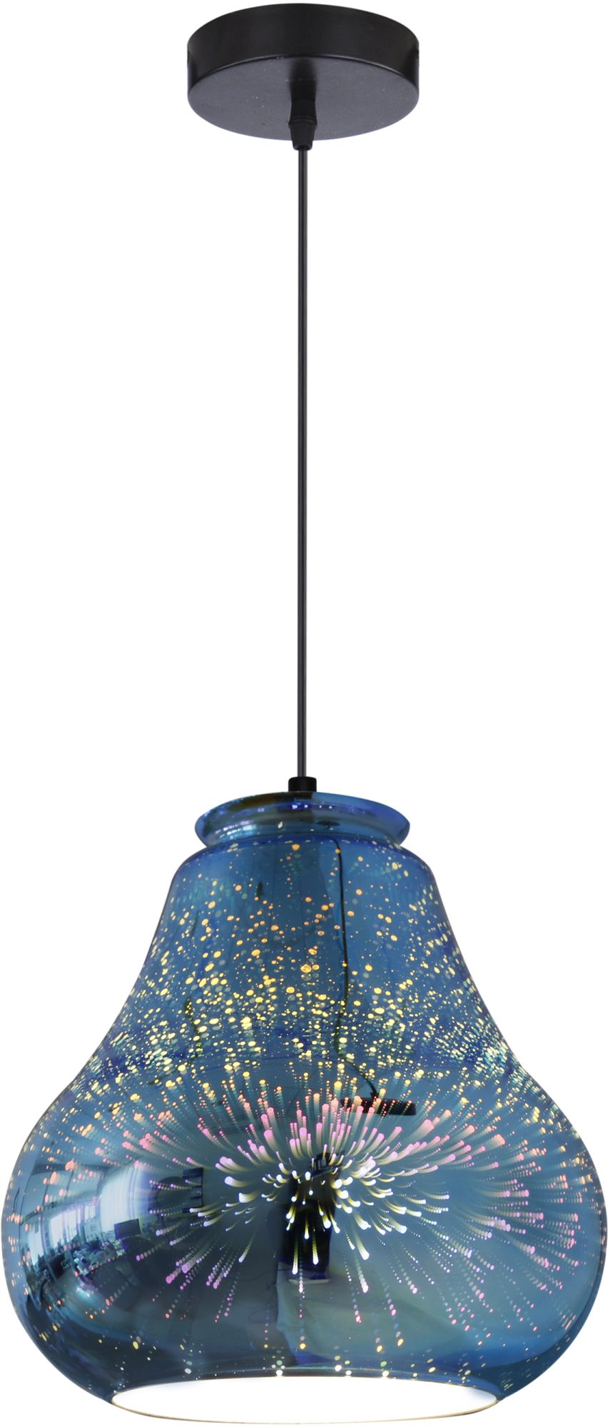 Candellux Galactic lampe suspendue 1x60 W bleu-multicolore 31-56108