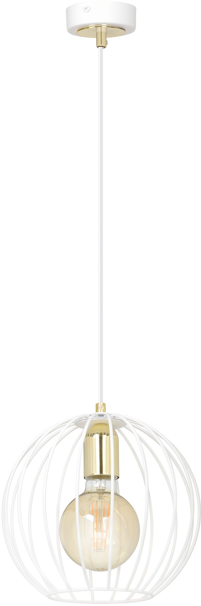 Emibig Albio lampe suspendue 1x15 W blanc-doré 145/1