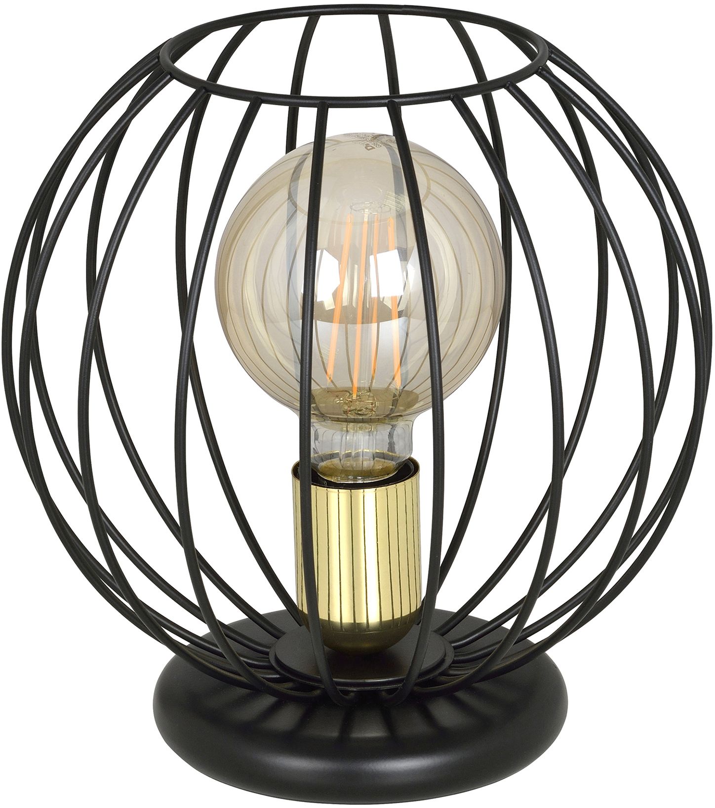 Emibig Albio lampe de table 1x15 W noir-doré 144/LN1