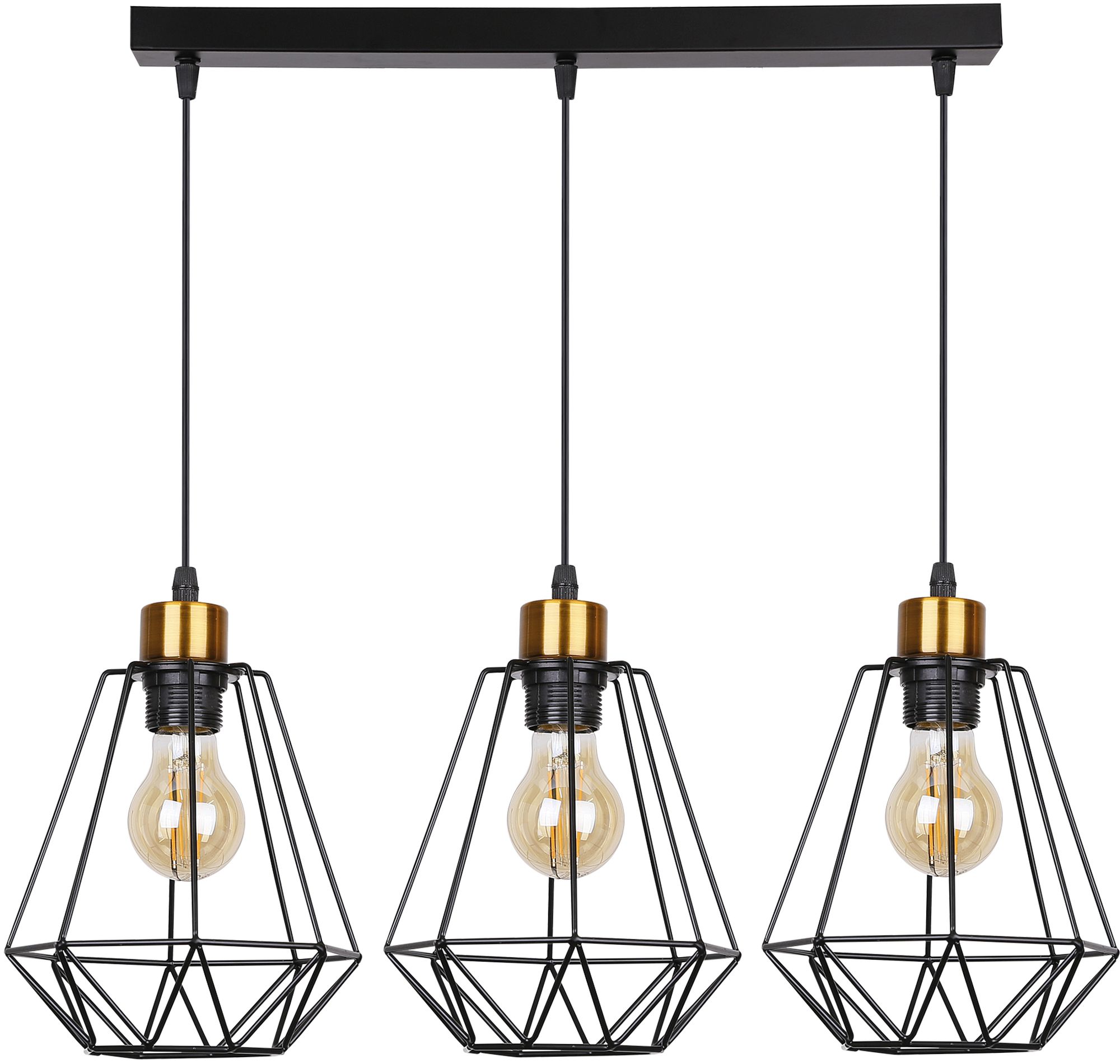 Candellux Primo lampe suspendue 3x60 W noir-patine 33-00231