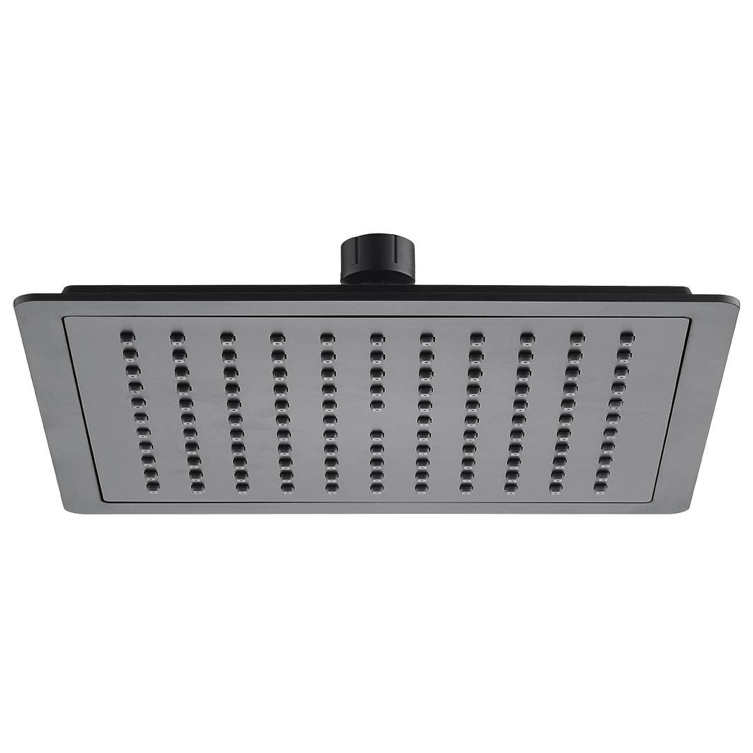 Laveo Luke douche à effet de pluie 22x22 cm carrée noir NLK7DAD