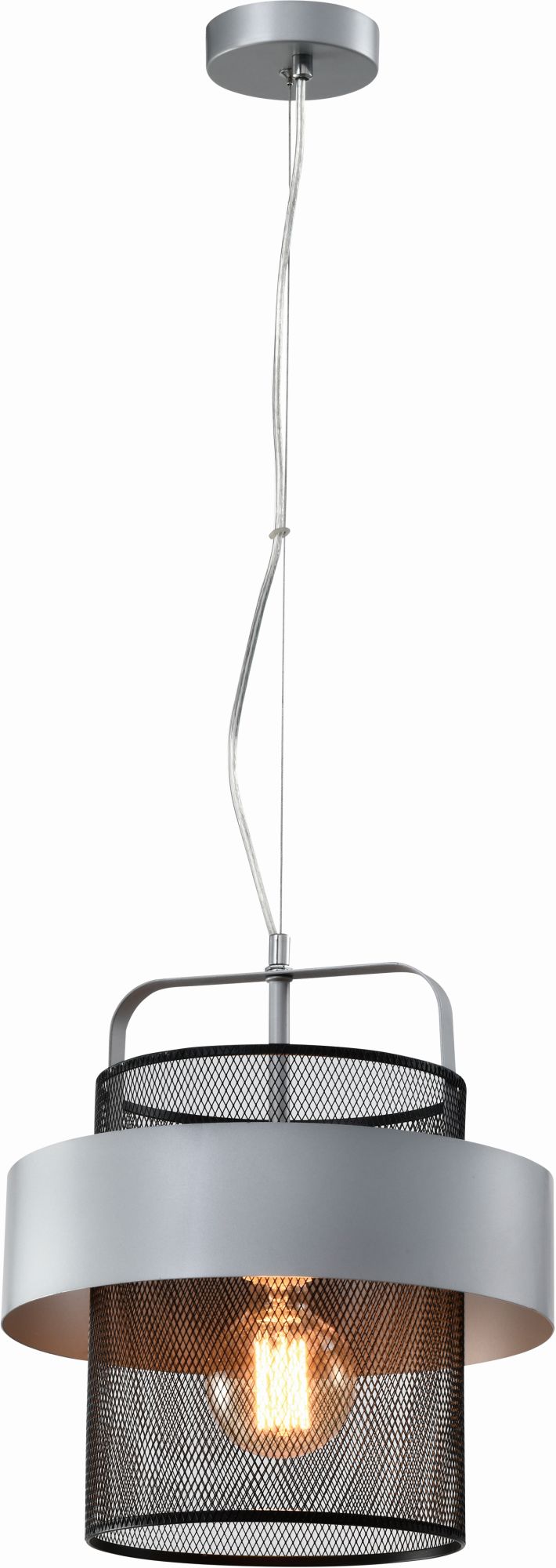 Candellux Fiba lampe suspendue 1x40 W noir-argenté 31-78506