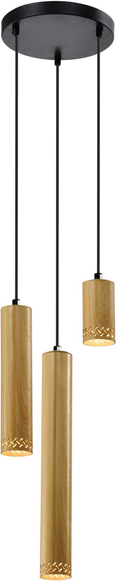 Candellux Tubo lampe suspendue 3x25 W bois 33-79121