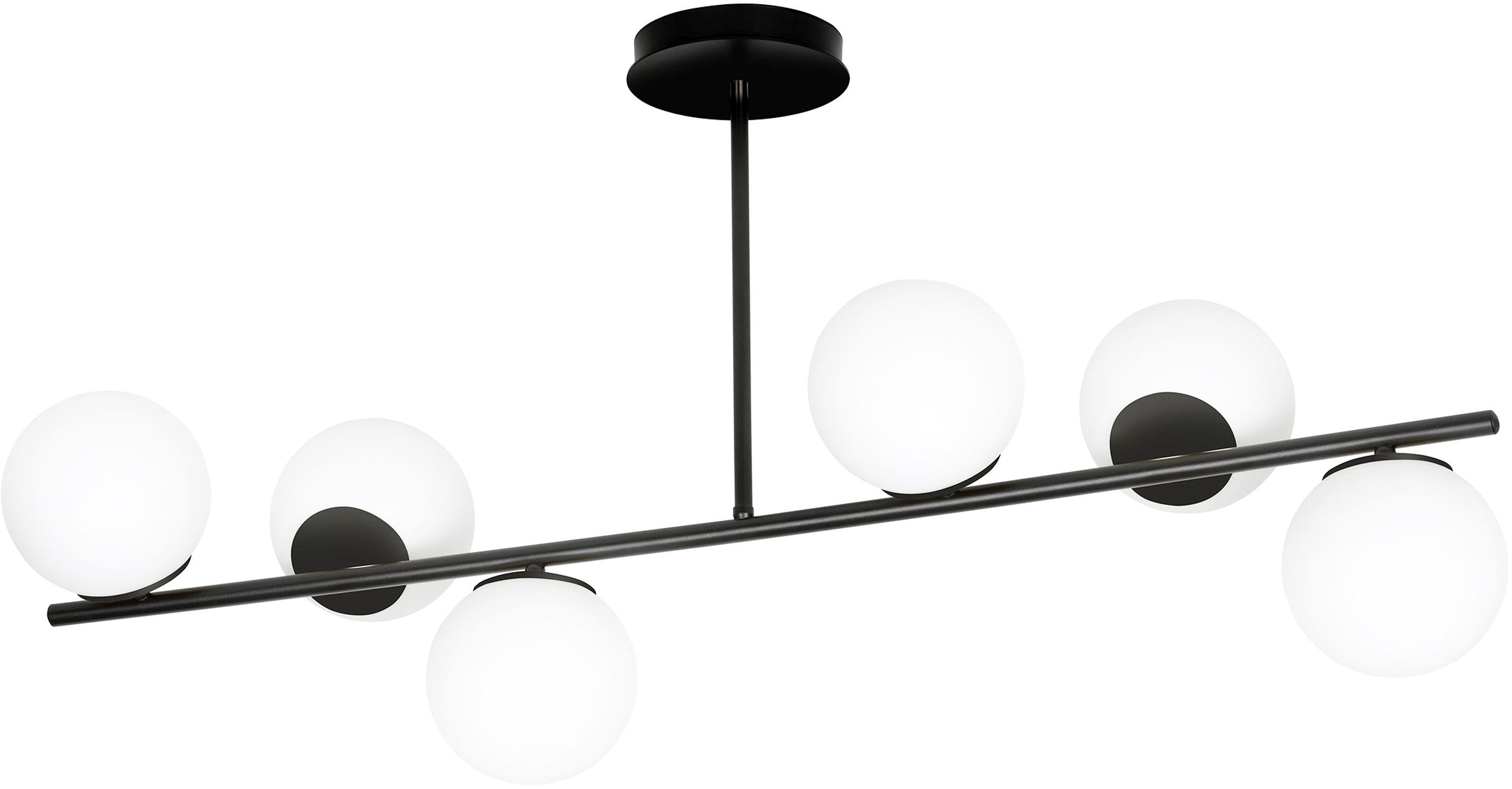 Emibig Bior plafonnier 6x10 W noir 1020/6