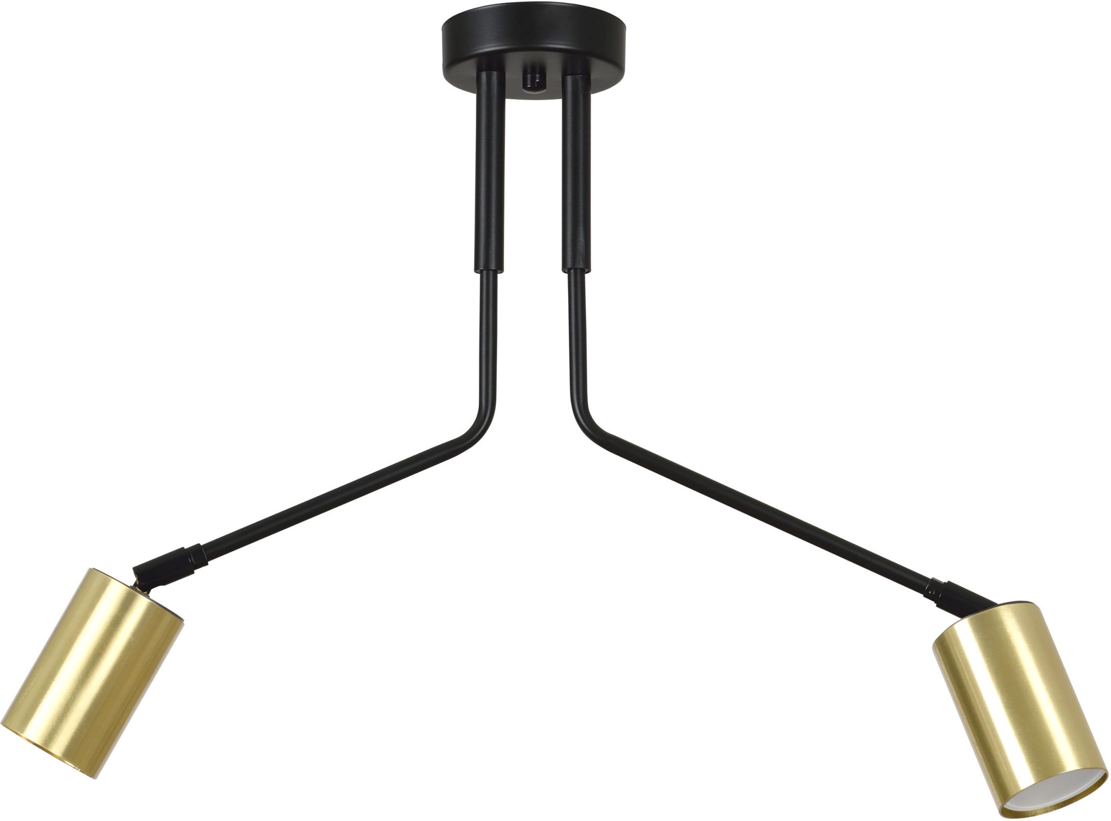 Emibig Verno plafonnier 2x8 W noir-doré 655/2