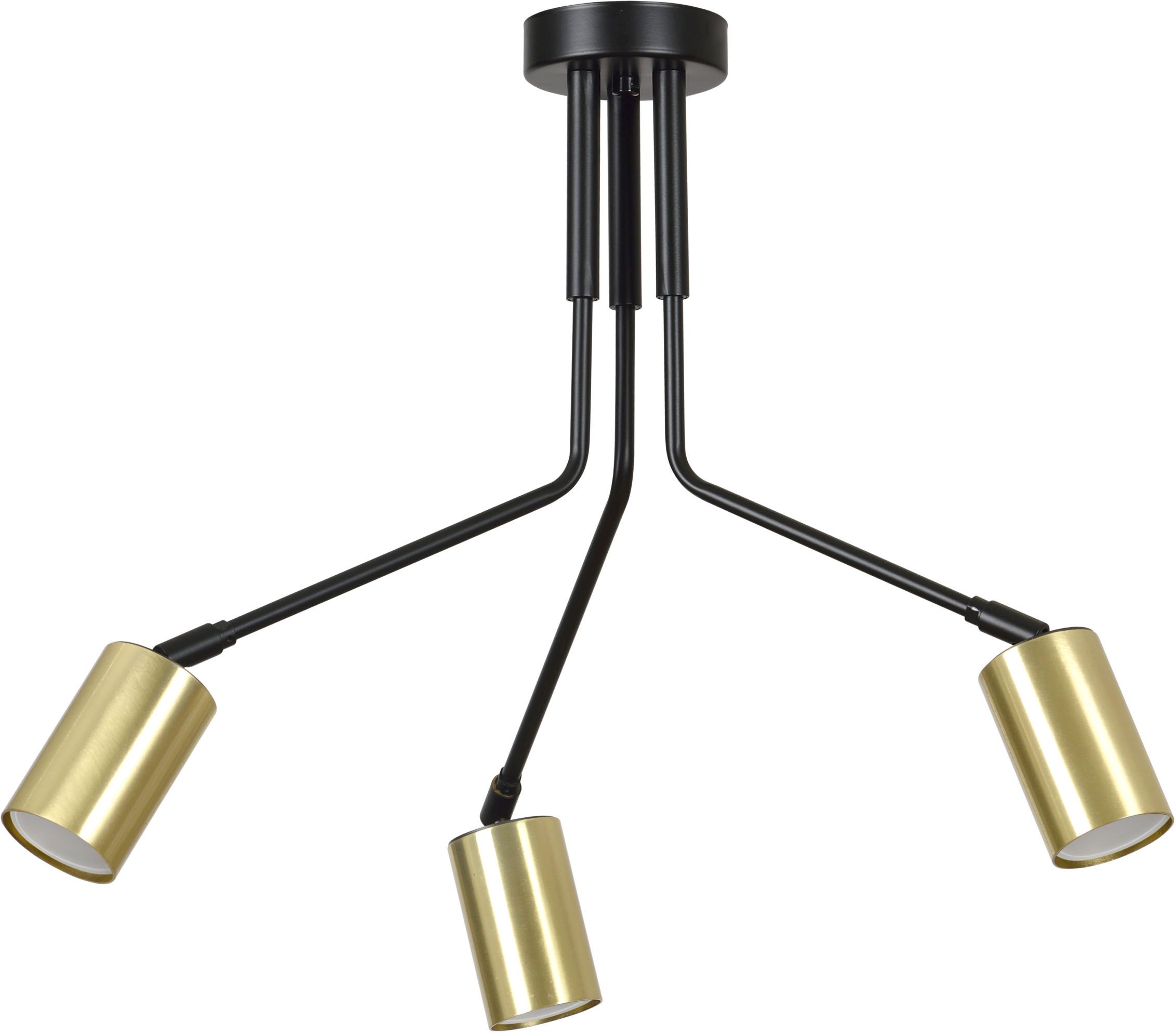 Emibig Verno plafonnier 3x8 W noir-doré 655/3