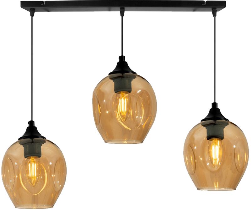 Candellux Aspa lampe suspendue 3x40 W noir-marron 33-00606