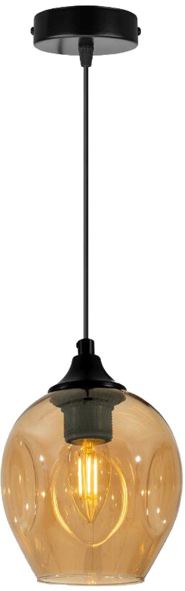 Candellux Aspa lampe suspendue 1x40 W noir-marron 31-00583