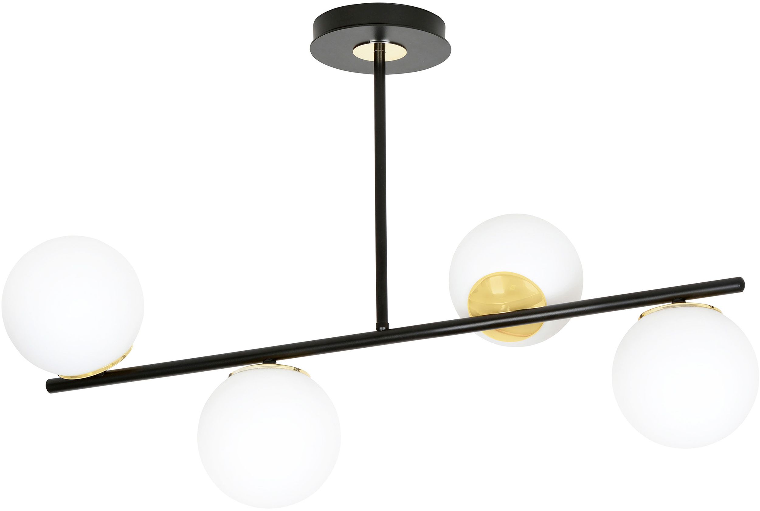 Emibig Floki plafonnier 4x10 W noir-doré 1022/4
