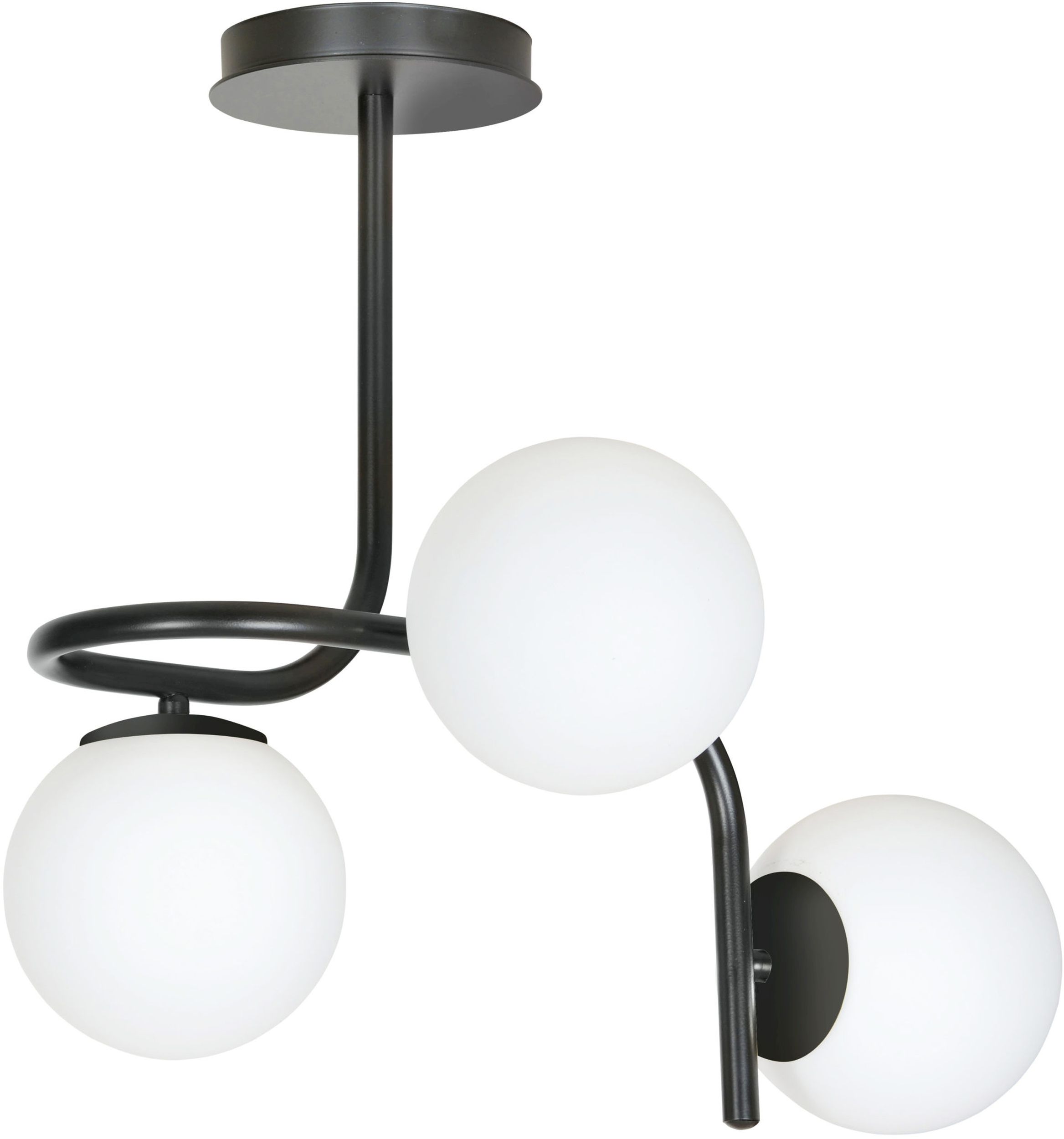 Emibig Kalf plafonnier 3x10 W noir 1030/3