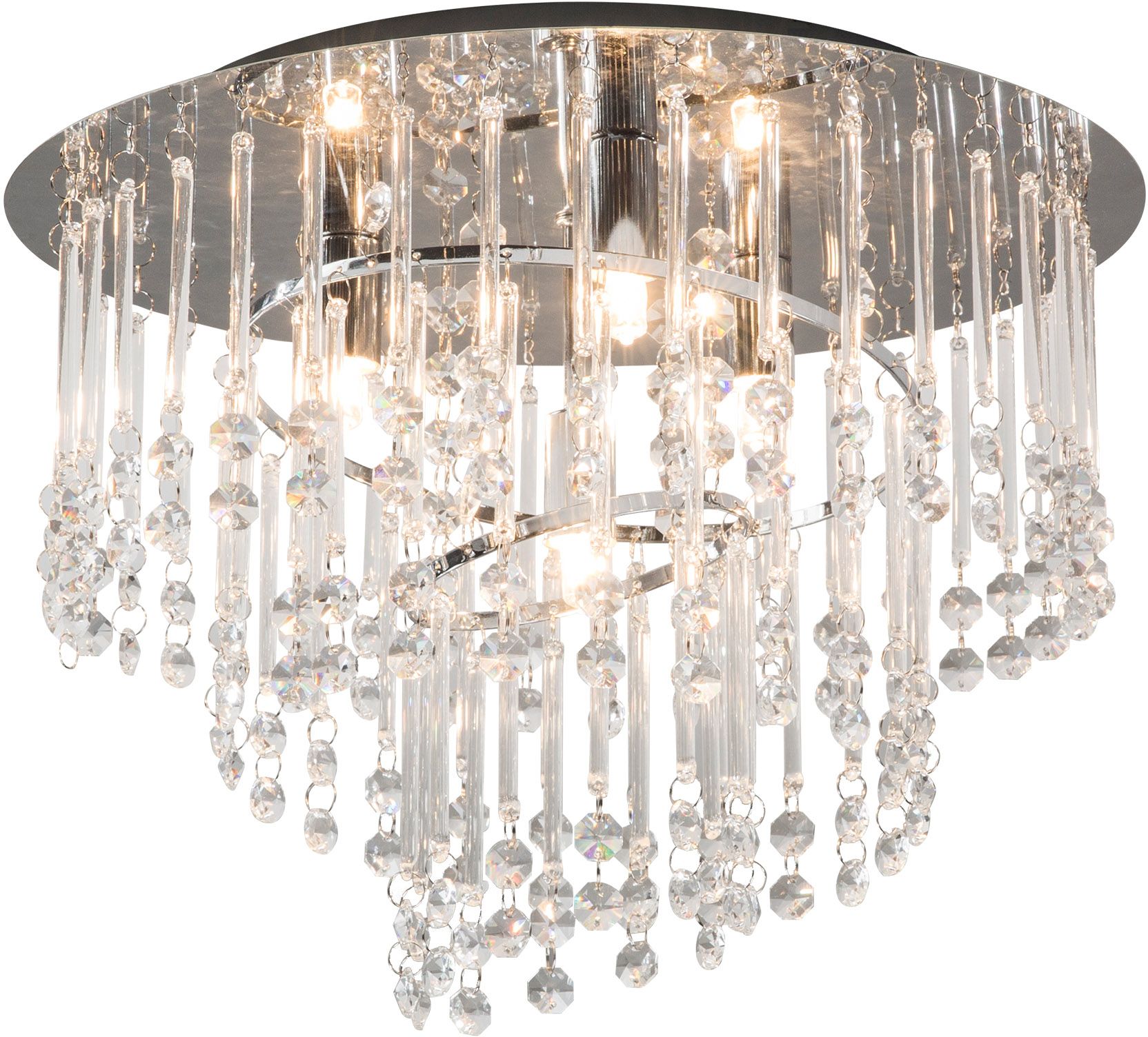 Zuma Line Terre plafonnier 4x25 W chrome-argenté-cristal 19154M