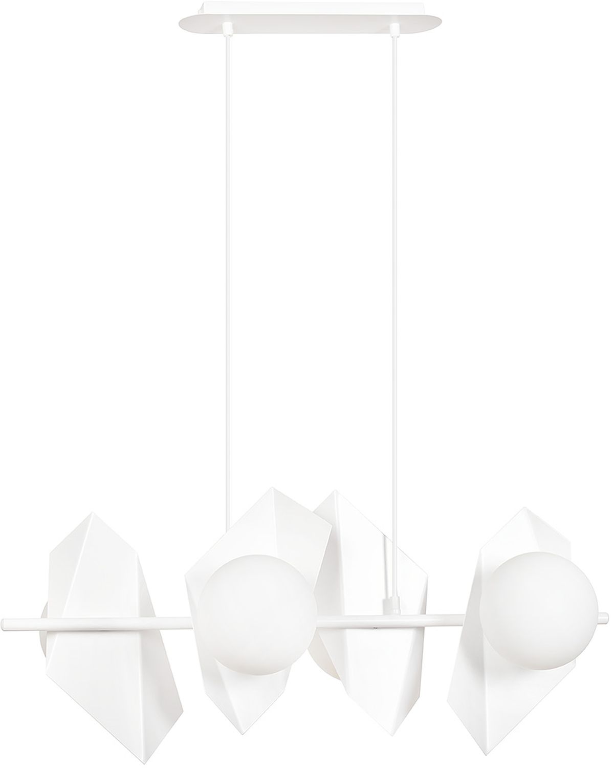 Emibig Drifton lampe suspendue 4x10 W blanc 637/4