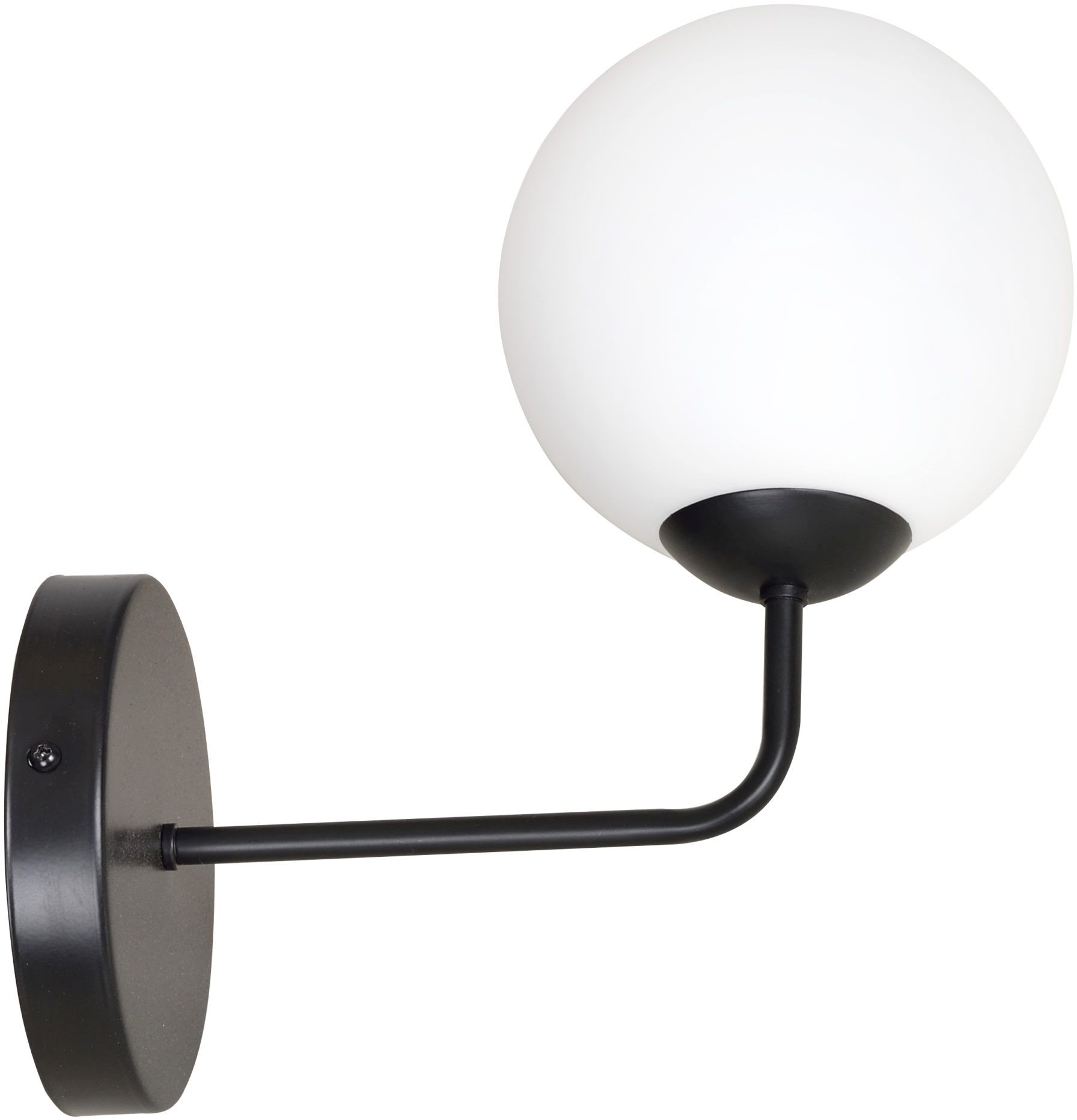 Emibig Pregos applique murale 1x10 W noir-laiteux 670/K1