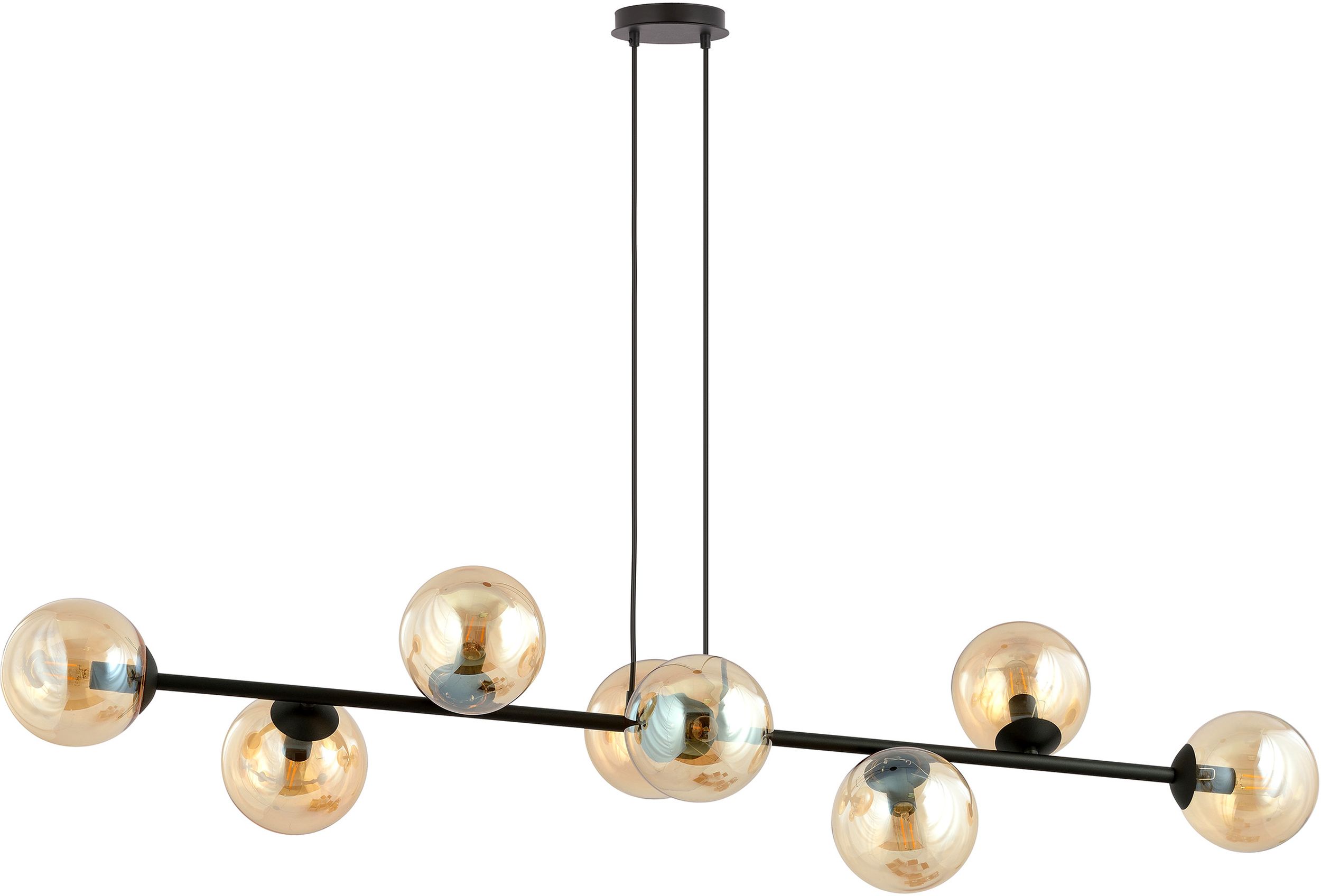 Emibig Rossi lampe suspendue x10 W noir-ambre 876/8