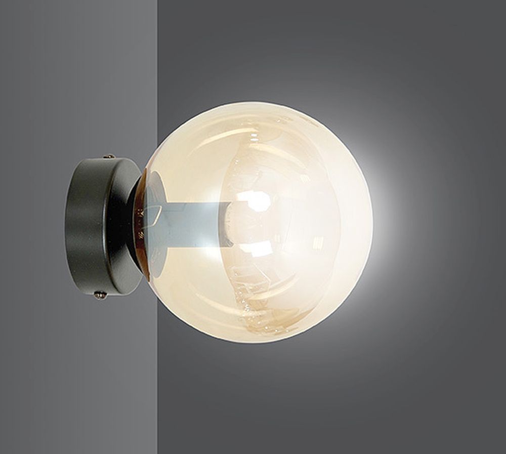 Emibig Rossi applique murale 1x10 W noir-ambre 876/K1