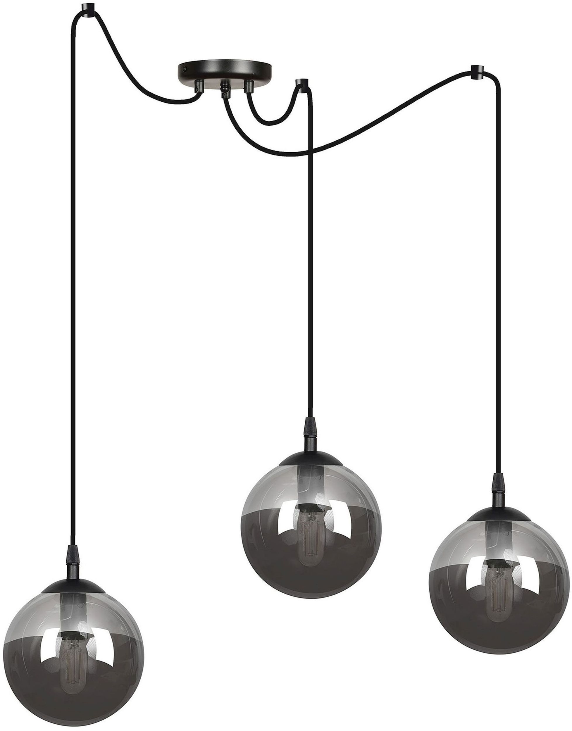 Emibig Gigi lampe suspendue 3x10 W noir-graphite 937/3