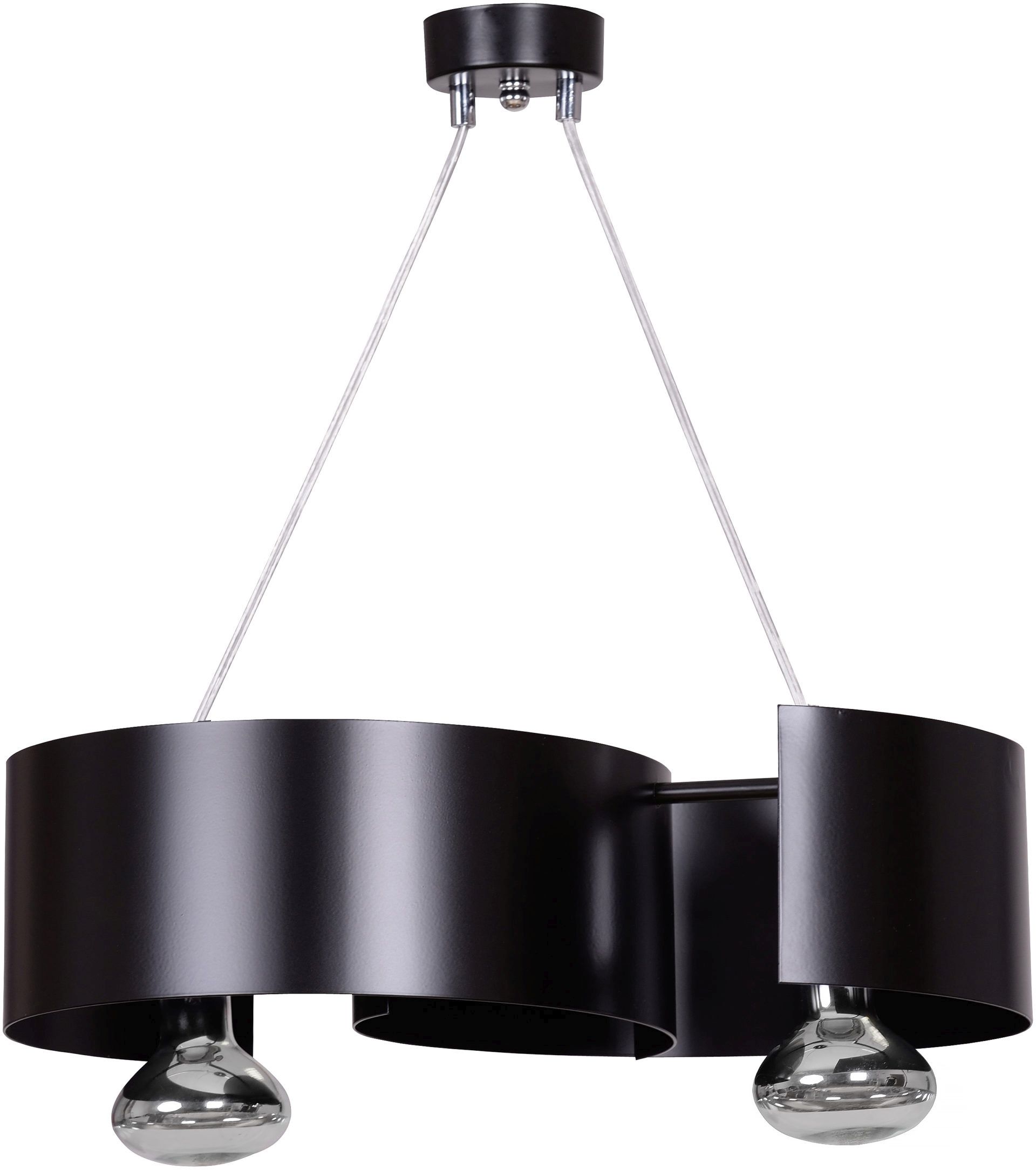 Emibig Vixon lampe suspendue 2x15 W noir-chrome 284/2