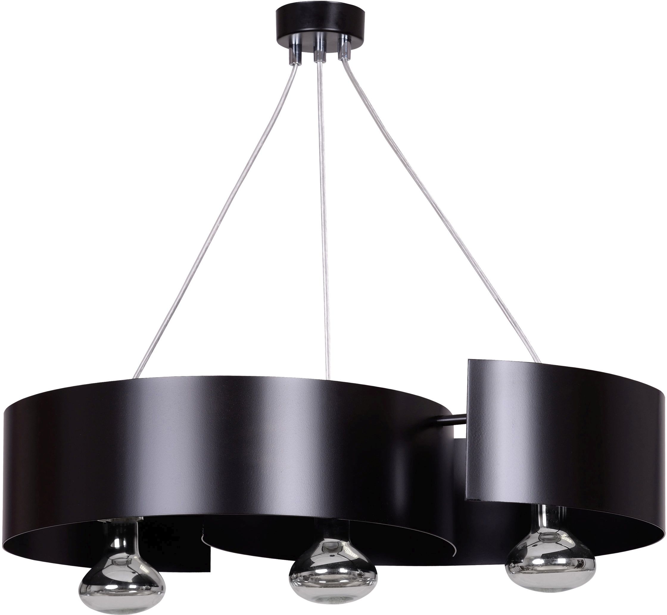 Emibig Vixon lampe suspendue 3x15 W noir-chrome 284/3