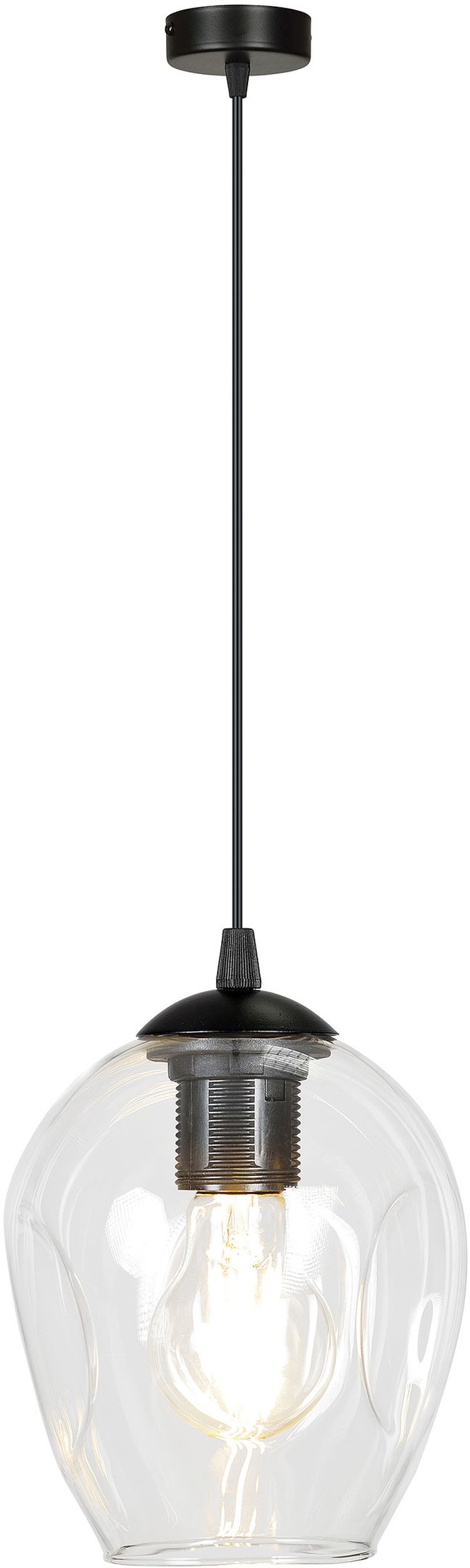 Emibig Istar lampe suspendue 1x15 W noir-transparent 679/1