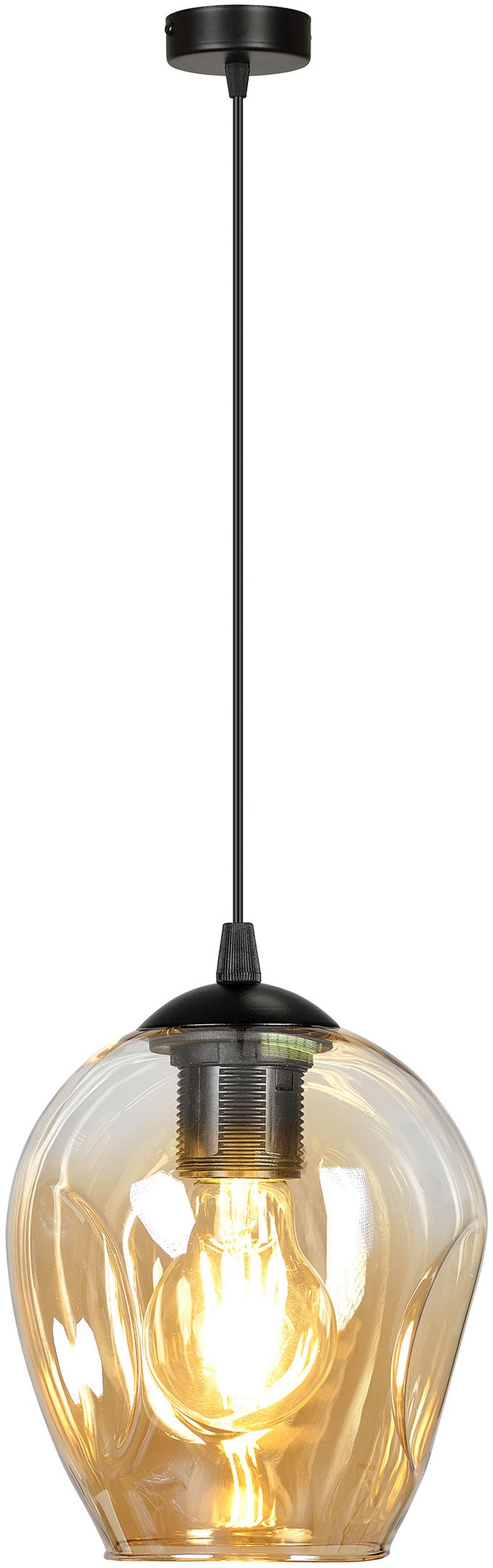 Emibig Istar lampe suspendue 1x15 W noir-ambre 677/1
