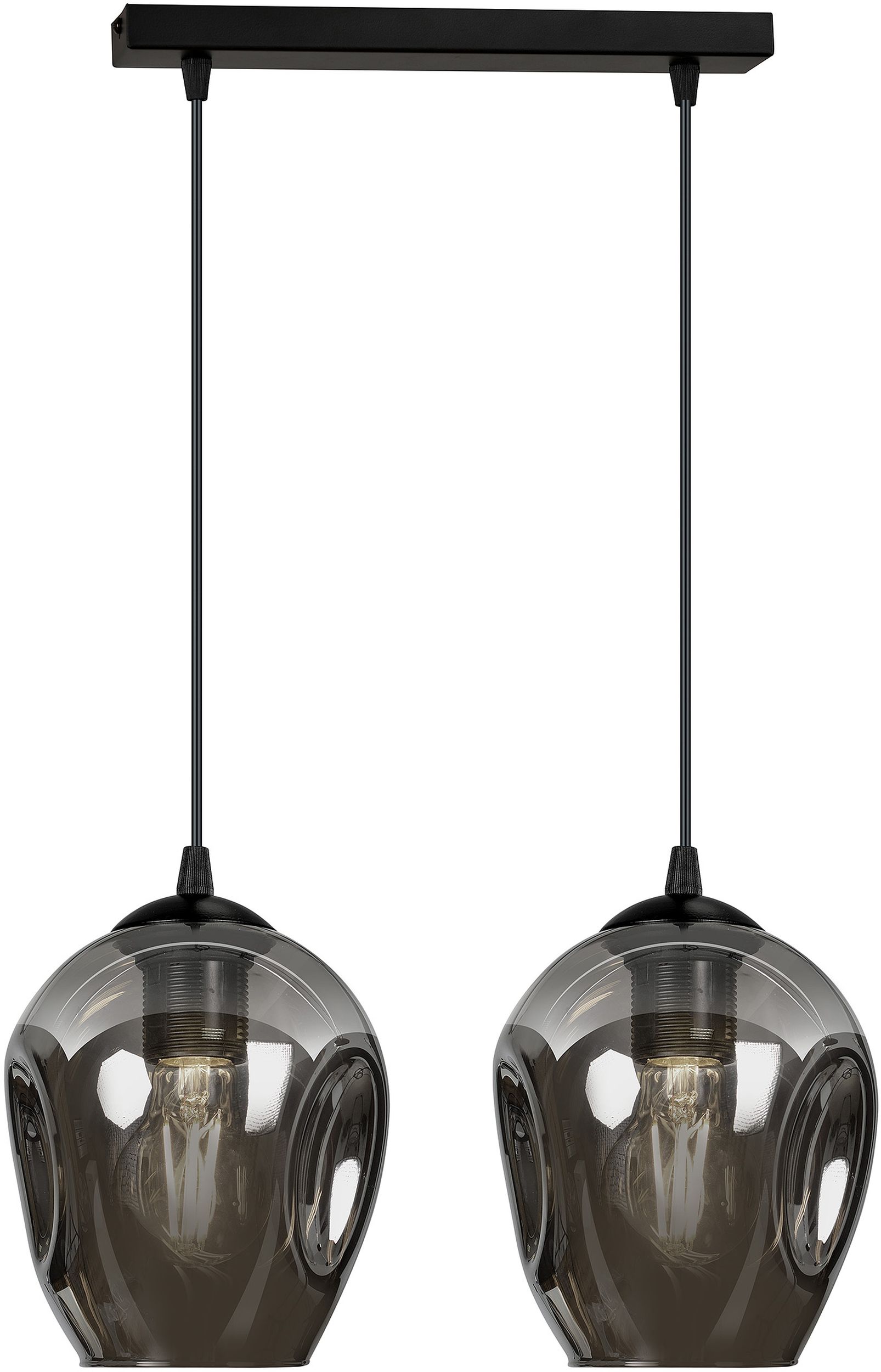 Emibig Istar lampe suspendue 2x15 W noir-graphite 680/2