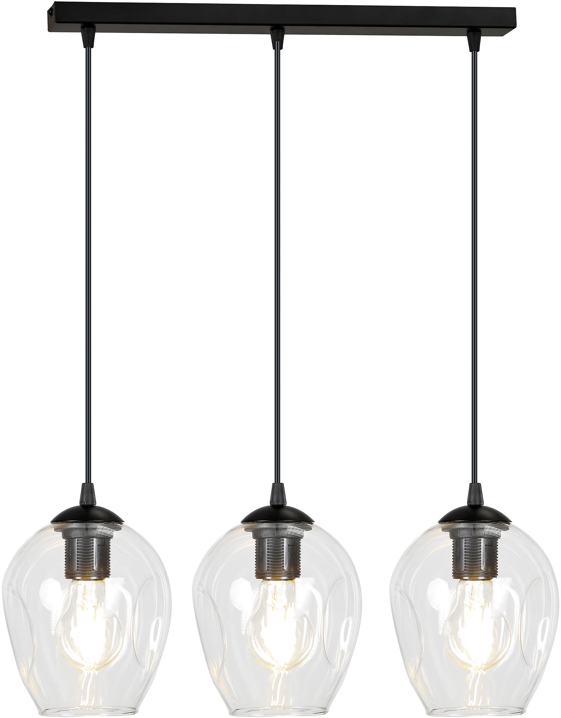 Emibig Istar lampe suspendue 3x15 W noir-transparent 679/3