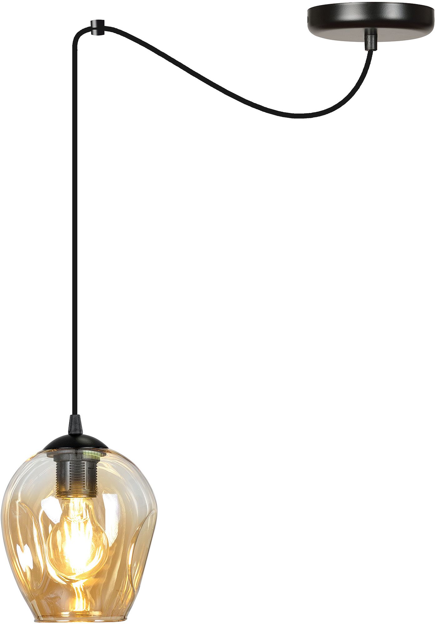 Emibig Level lampe suspendue 1x15 W noir-ambre 758/1