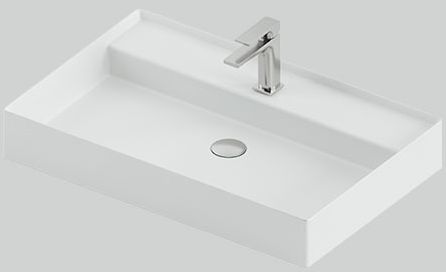 Art Ceram Scalino lavabo 75x48 cm rectangulaire à poser blanc brillant SCL00801;00