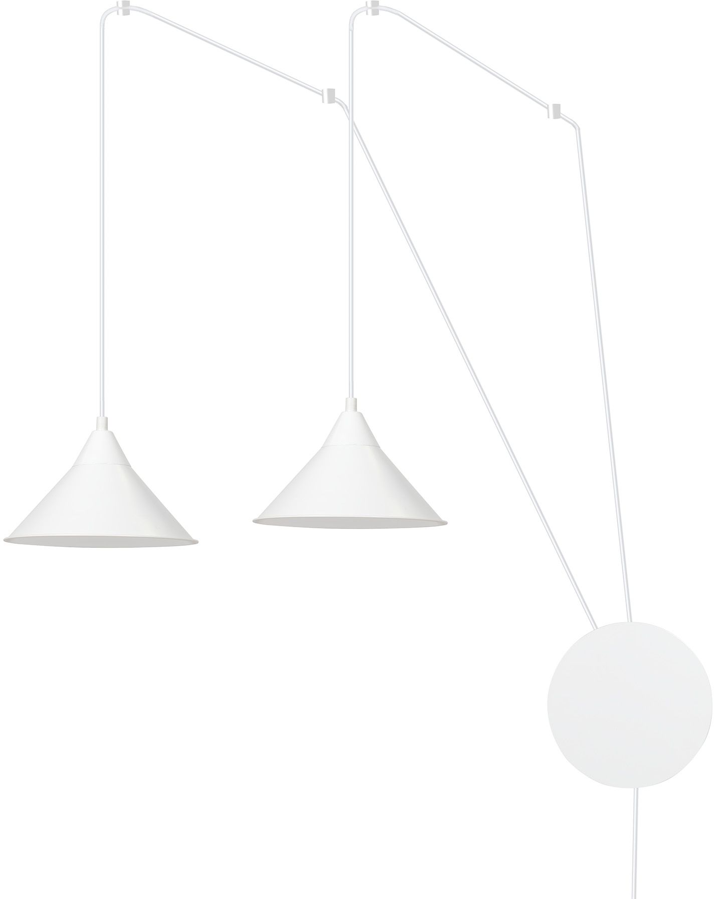 Emibig Abramo lampe suspendue 2x15 W blanc 159/2