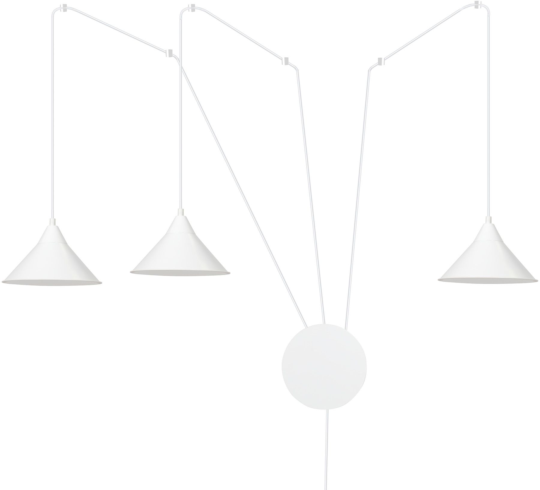 Emibig Abramo lampe suspendue 3x15 W blanc 159/3