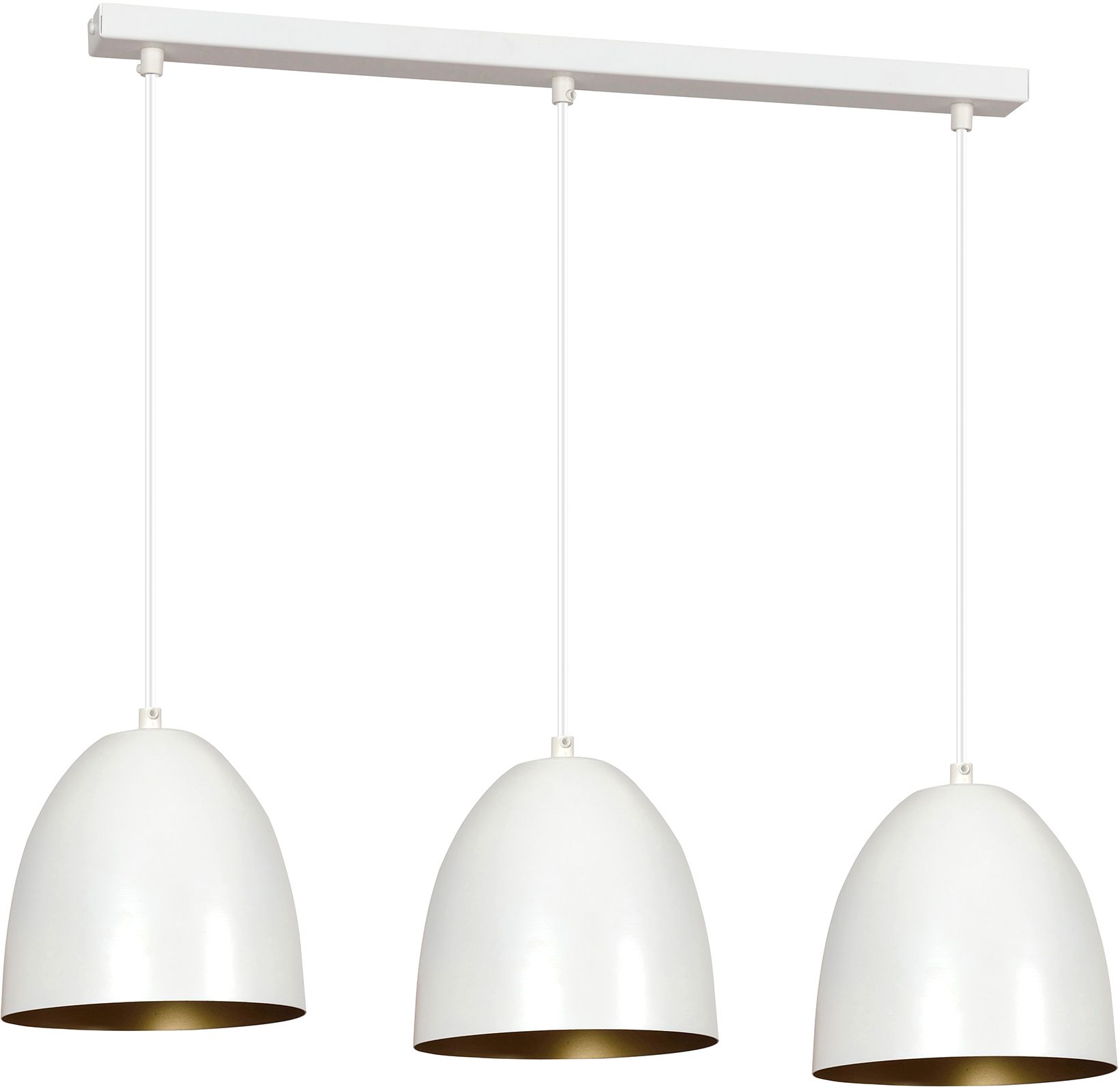 Emibig Lenox lampe suspendue 3x15 W blanc-doré 411/3