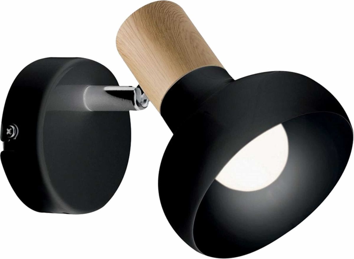 Light Prestige Arezzo applique murale 1x40 W noir-bois LP-1420/1WBK