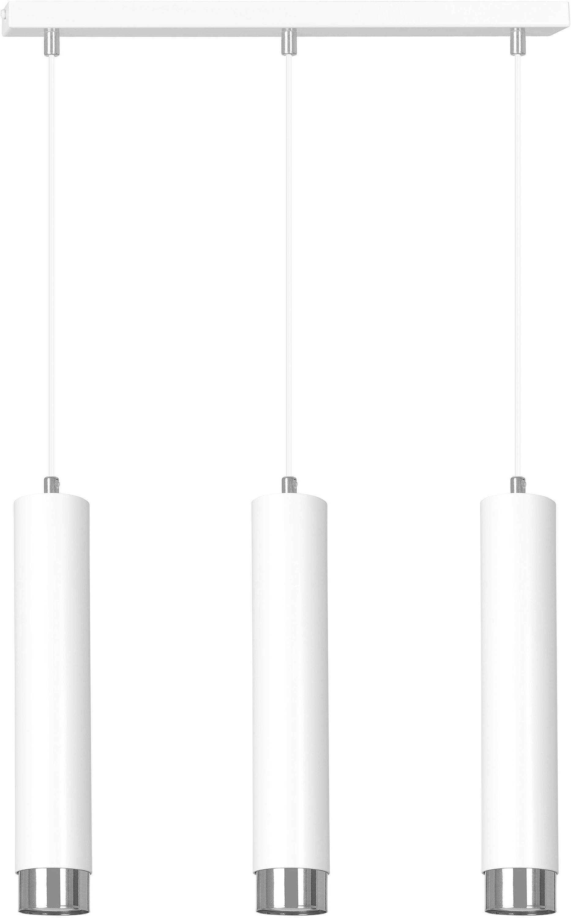 Emibig Kibo lampe suspendue 3x8 W blanc-chrome 641/3