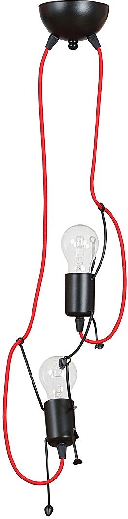 Emibig Bobi lampe suspendue 2x15 W noir-rouge 537/2