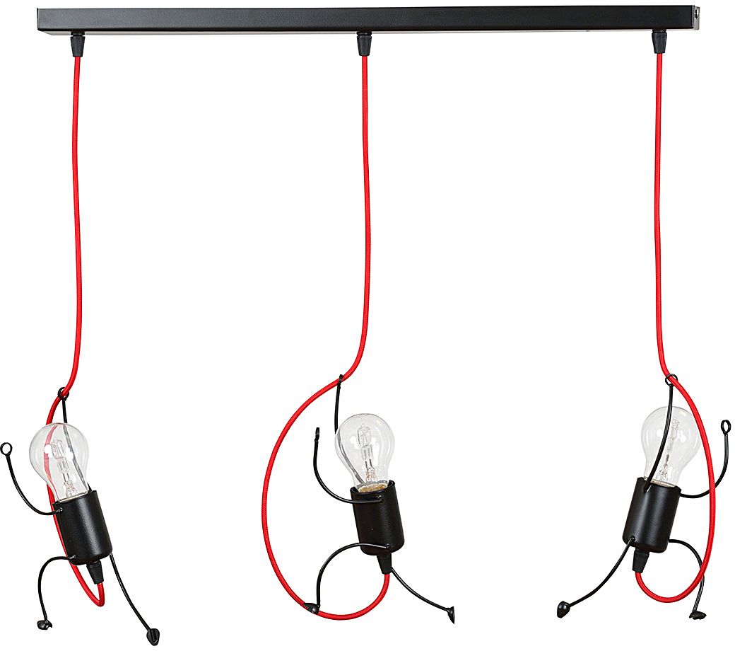 Emibig Bobi lampe suspendue 3x15 W noir-rouge 537/3