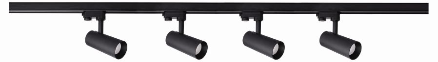 Light Prestige Ice système de rail 4x50 W noir LP-7324WBKSET