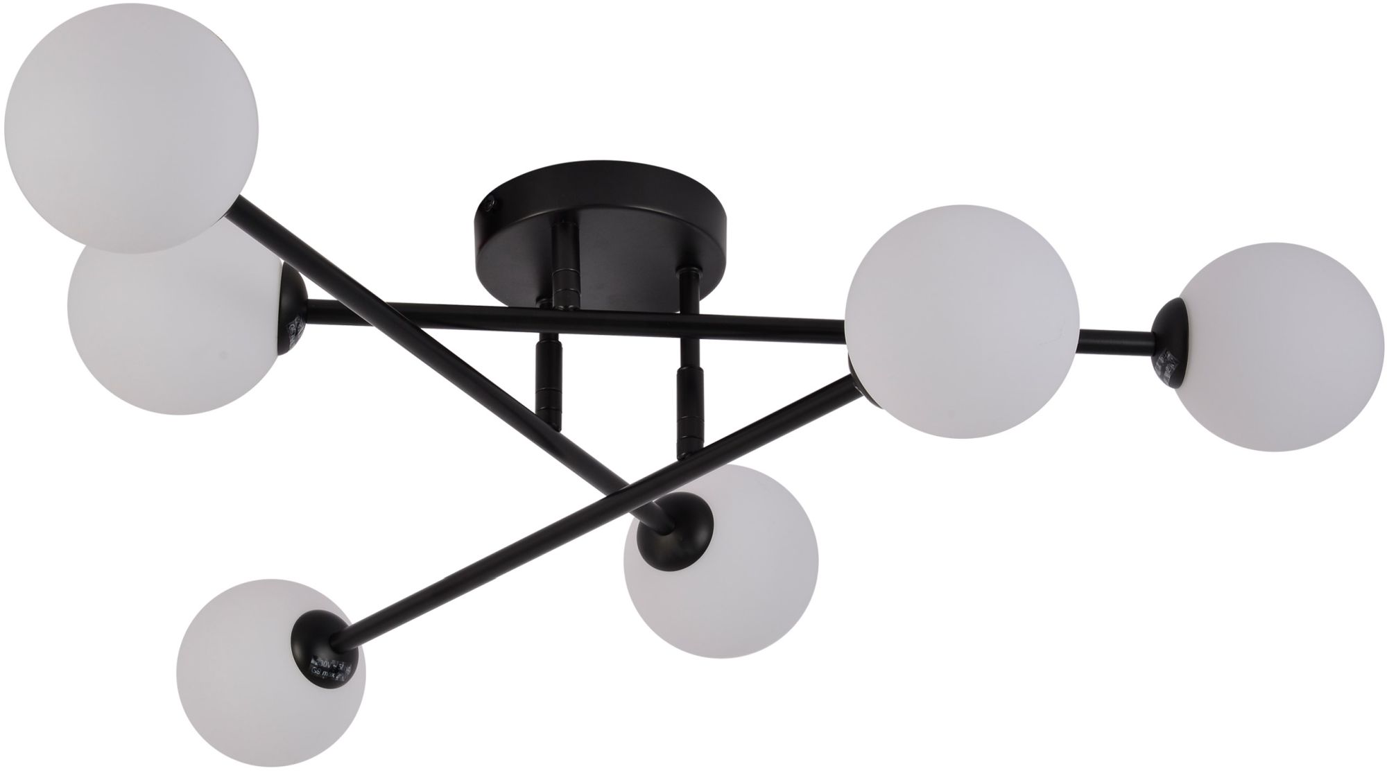 Light Prestige Dorado plafonnier 6x28 W blanc-noir LP-002/6CBK