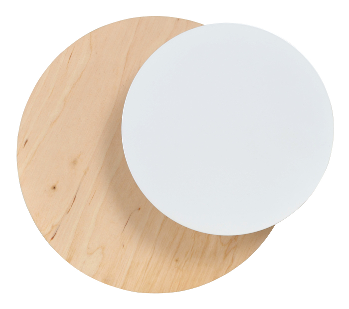 Emibig Circle applique murale 1x8 W blanc-bois 971/1