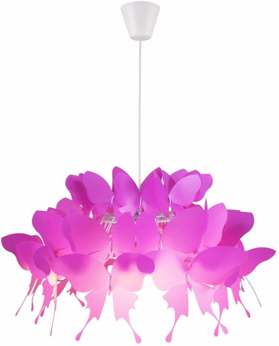 Light Prestige Farfalla lampe suspendue 1x60 W rose LP-3439/1PDARKPINK