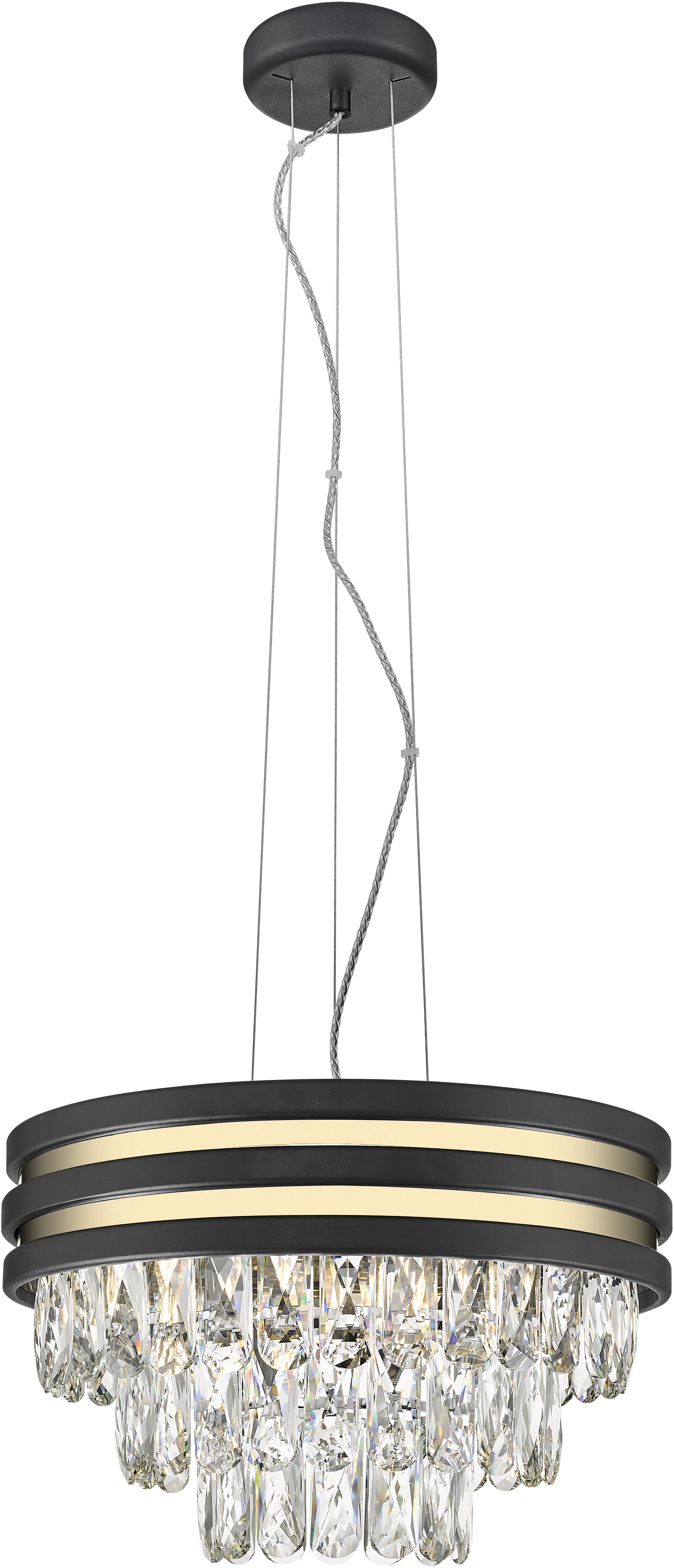 Zuma Line Naica lampe suspendue 4x40 W noir-transparent-doré P0525-04A-P7D7