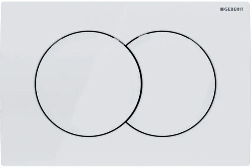 Geberit Delta01 bouton de chasse d'eau pour WC blanc 115.107.11.1