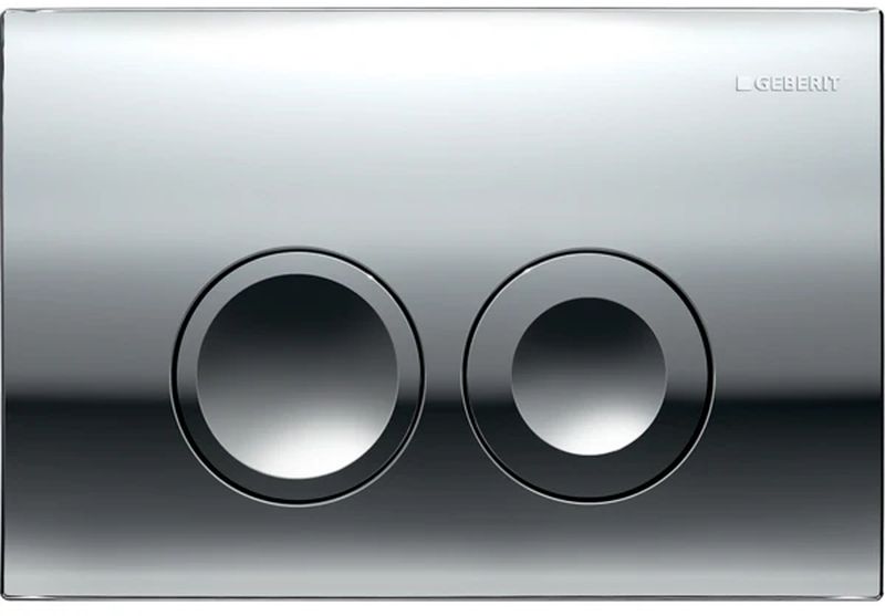 Geberit Delta25 bouton de chasse d'eau pour WC chrome brillant 115.125.21.5