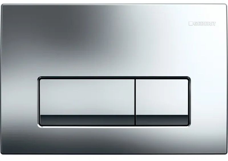 Geberit Delta bouton de chasse d'eau pour WC chrome brillant 115.119.21.1