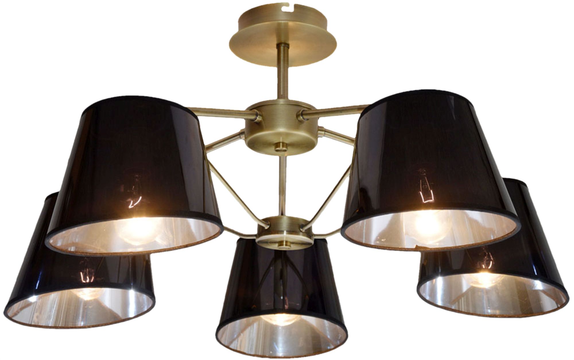 Candellux Cortez plafonnier 5x40 W noir-patine 35-54999