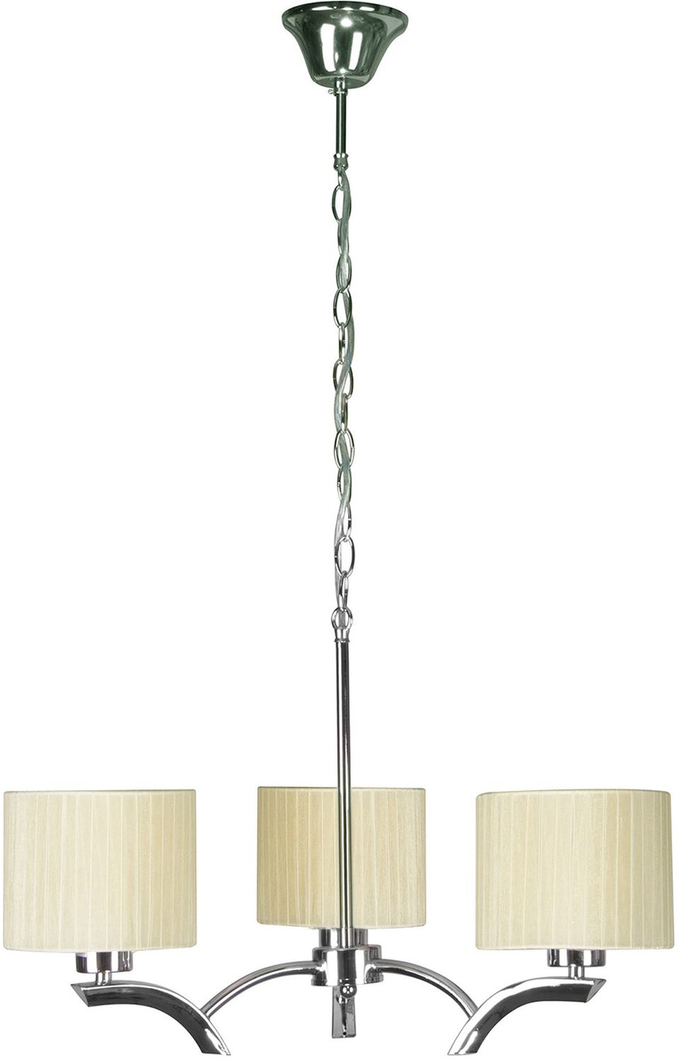 Candellux Draga lampe suspendue 3x60 W chrome-crème 33-04208