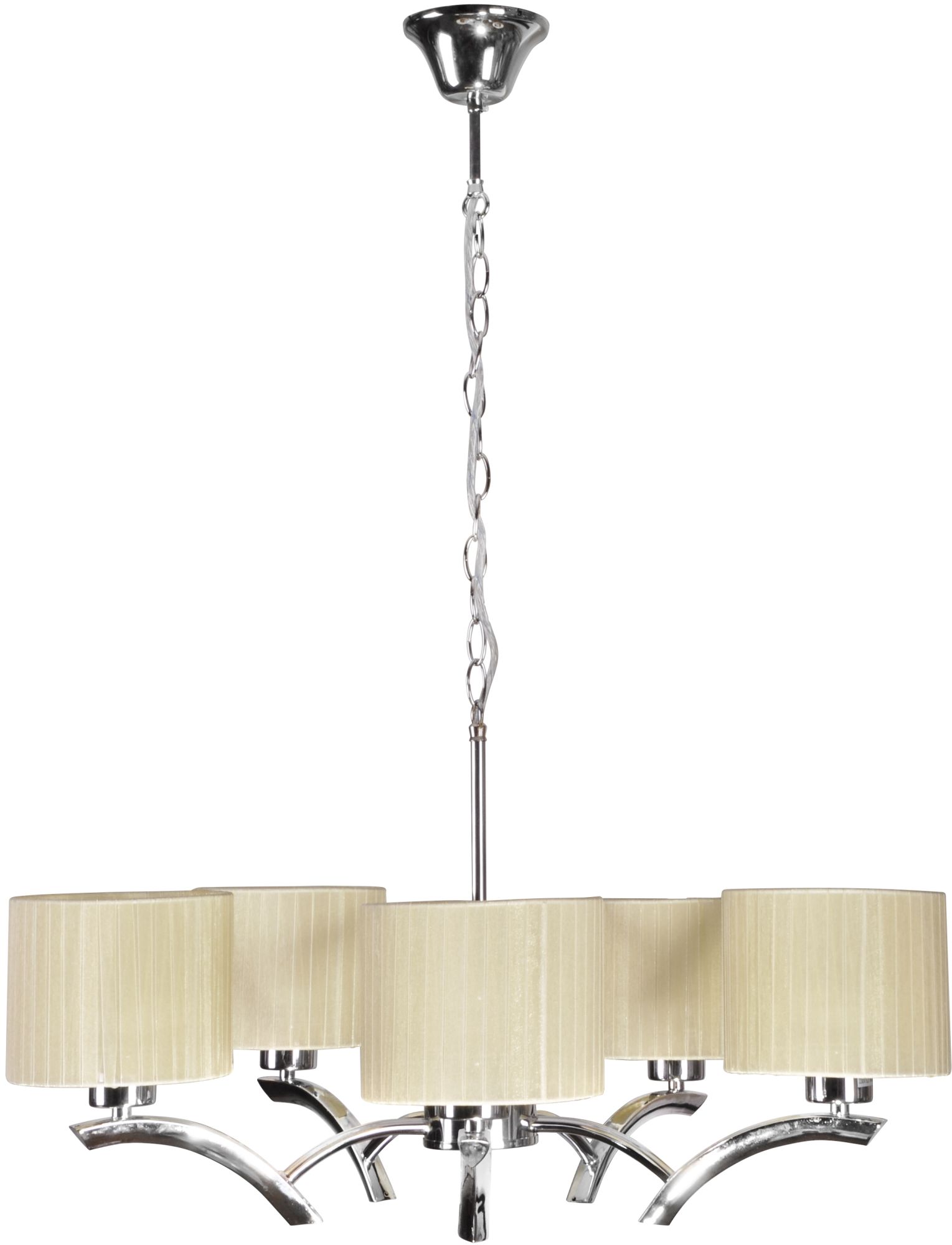 Candellux Draga lampe suspendue 5x60 W chrome-crème 35-04222