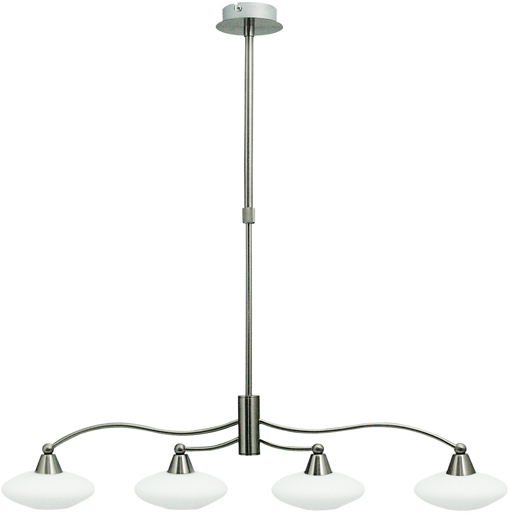 Candellux Elisa plafonnier 4x40 W blanc-satin-nickel 34-05994