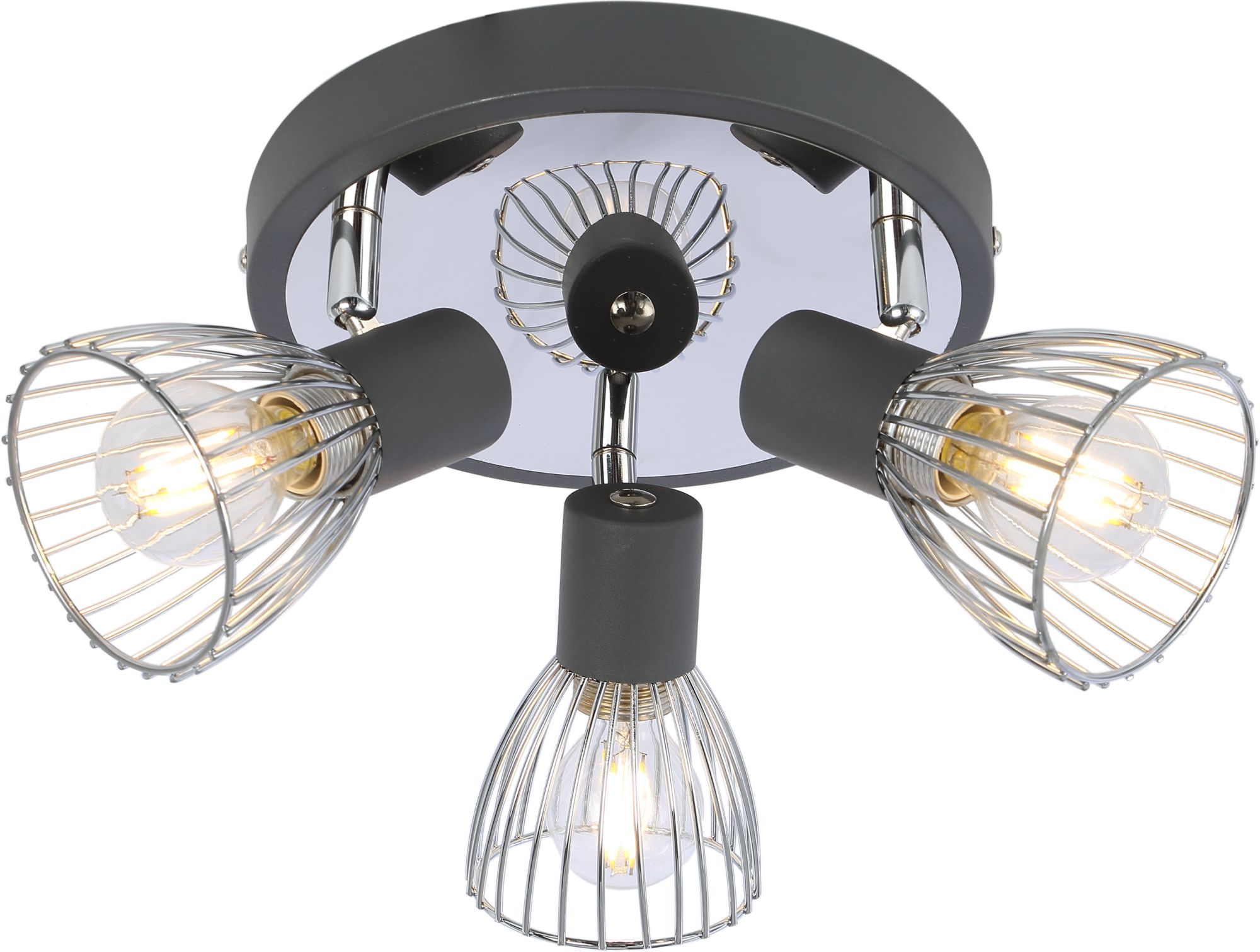 Candellux Modo plafonnier 3x40 W noir-chrome 98-61546
