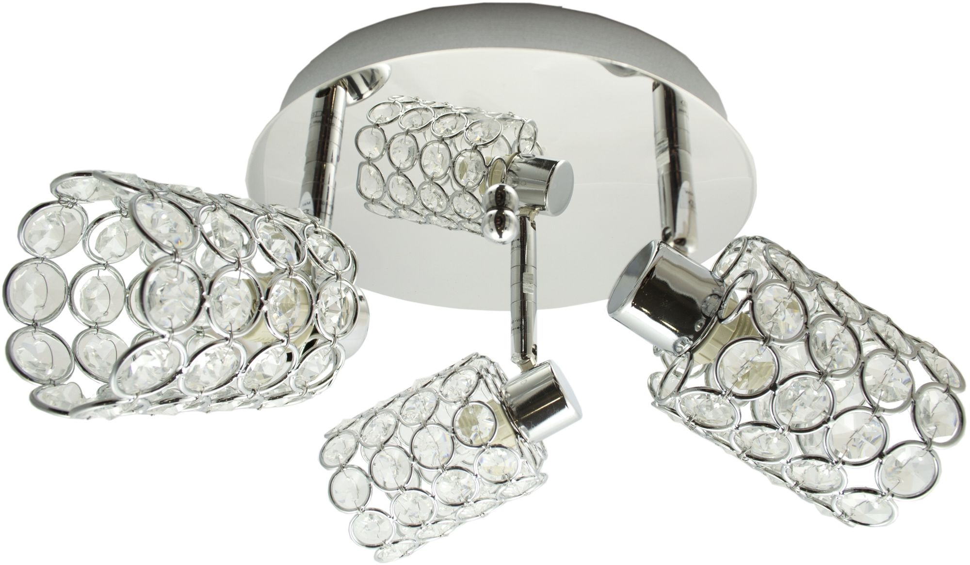 Candellux York plafonnier 3x40 W chrome-cristal 98-00125