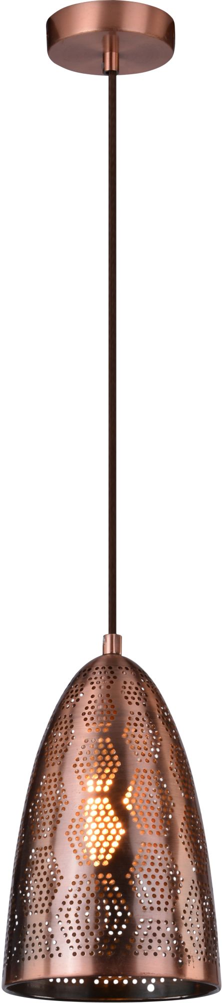 Candellux Sfinks lampe suspendue 1x60 W cuivre 31-43313